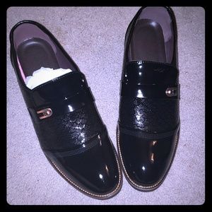 Mens black dress loafers